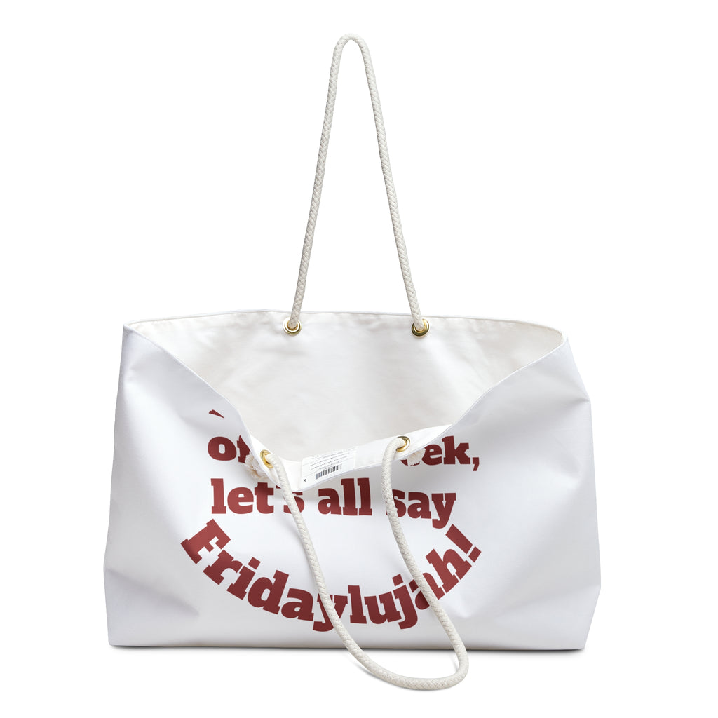 Fridaylujah Weekender Bag – Funny End‑of‑Week Travel Tote