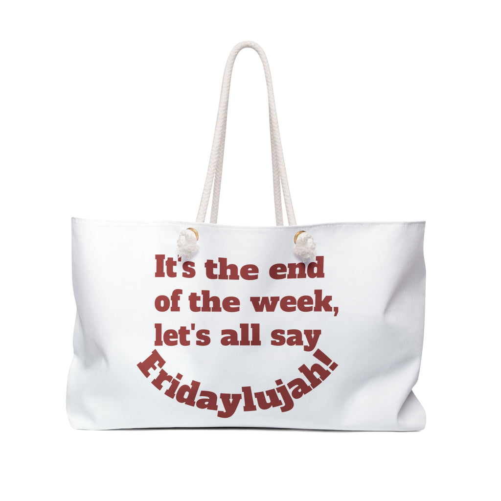Fridaylujah Weekender Bag – Funny End‑of‑Week Travel Tote